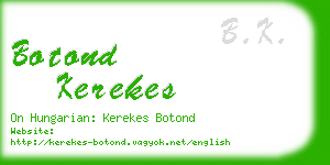 botond kerekes business card